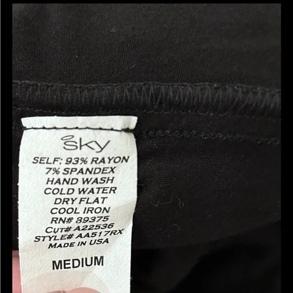 Sky Clothing Black Braided Lace-Up V-Neck Mini Dress Size Medium Made in USA - Picture 7 of 7